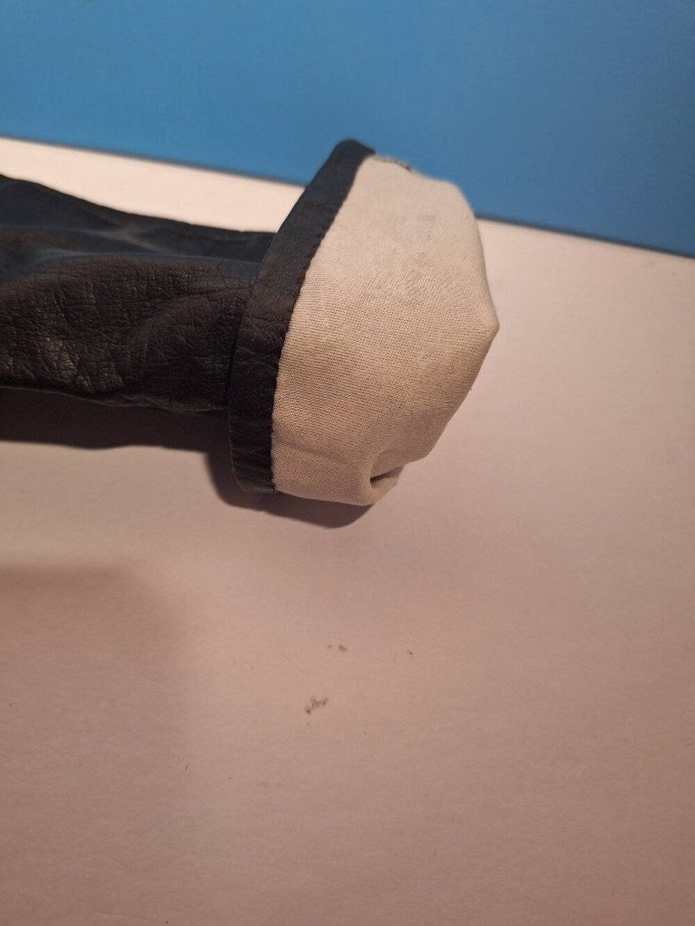 Black Leather Gloves Made in France Size 7 - Picture 7 of 16